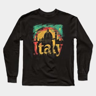 Italy t-shirt design Long Sleeve T-Shirt